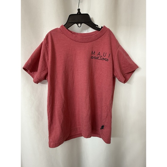 Maui and Sons Red T-shirt Child Size 7 Hawaii Graphic   E67 - Picture 1 of 3